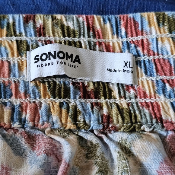 Sonoma Multicolor Chevron Pattern Midi Skirt Tiered  Womens XL - Picture 3 of 12